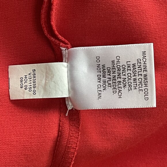 BANANA REPUBLIC Red Sleeveless Knit Dress Gathered Waist Cutout Back Size 0 - Picture 8 of 10